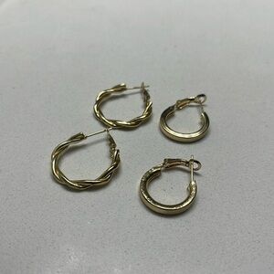 Bohemian Gold & Pearl Earring Set 💛 Lot 3